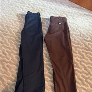 Classic Navy and Brown Men's Chinos